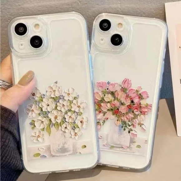 ⚠️Clearance🌟iPhone 14/Pro/Pro Max 2pcs Floral Phone Case - Picture 2 of 4